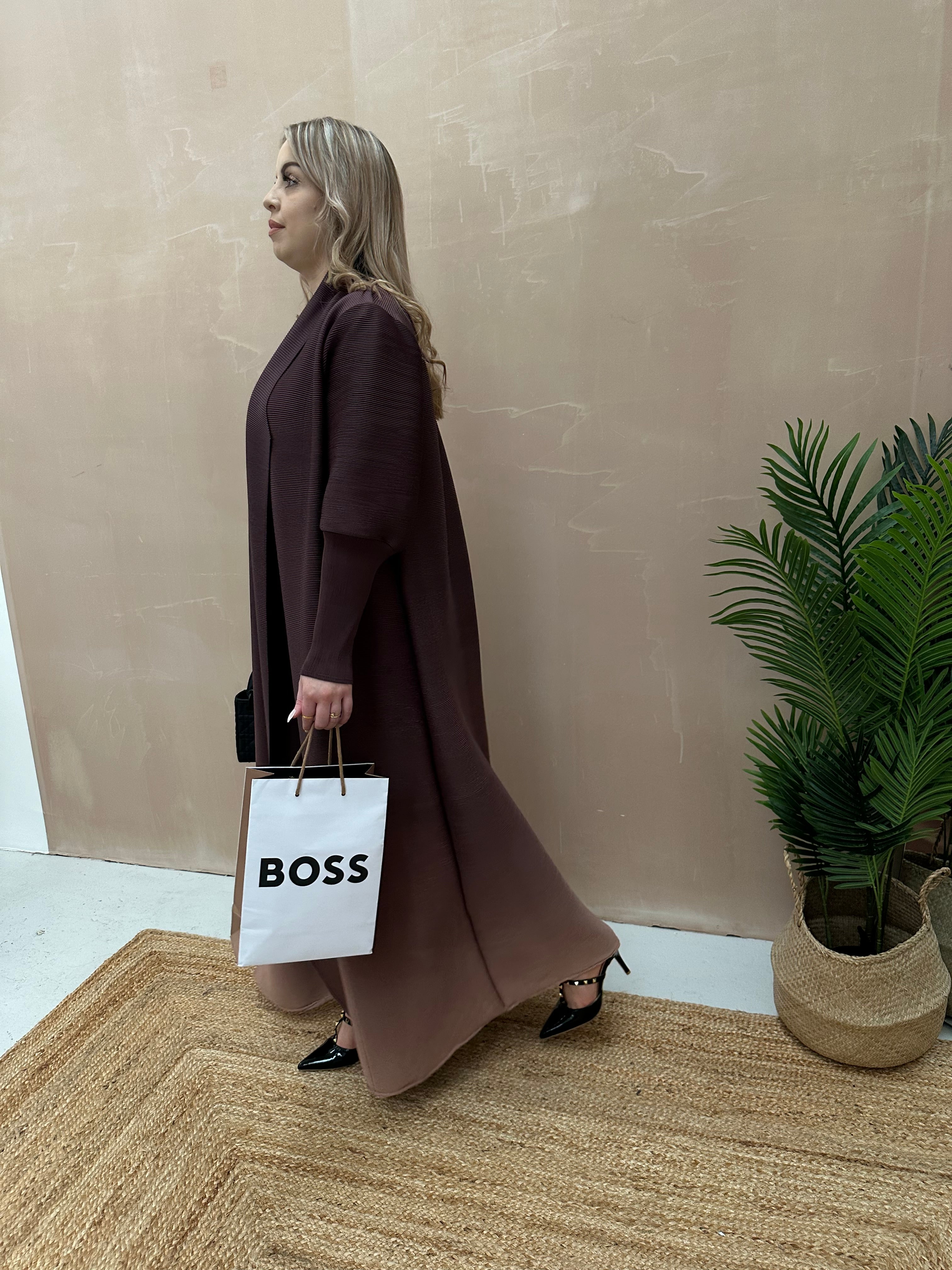 Brown Ombre pleats