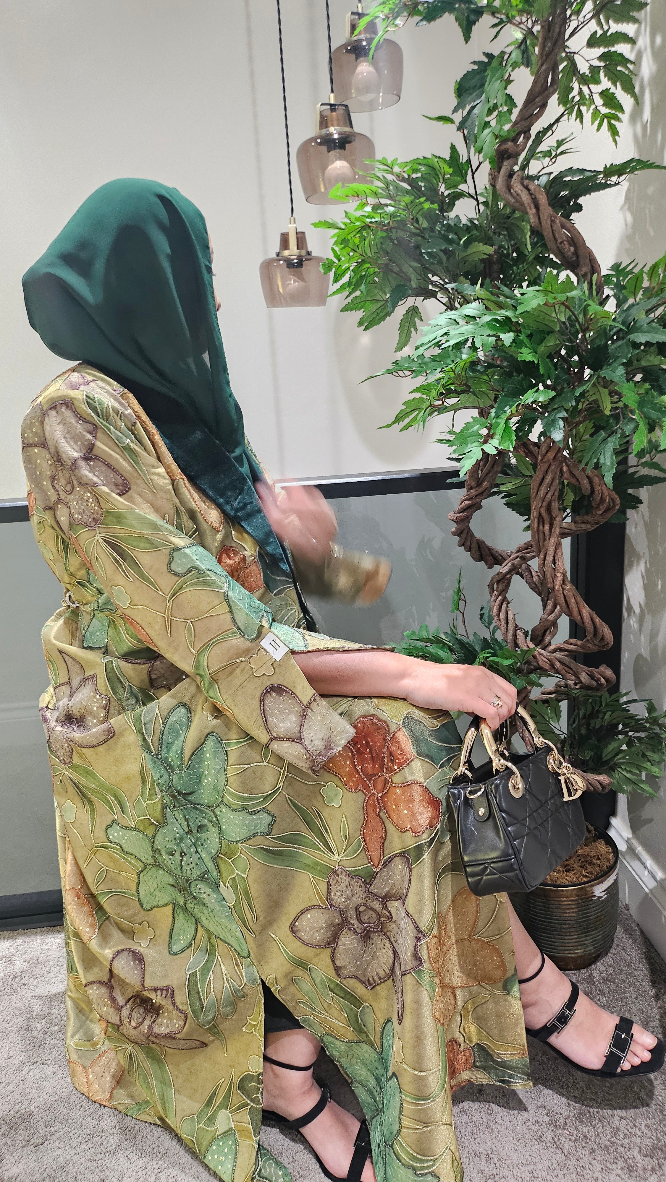 The Sultan Abaya-Green