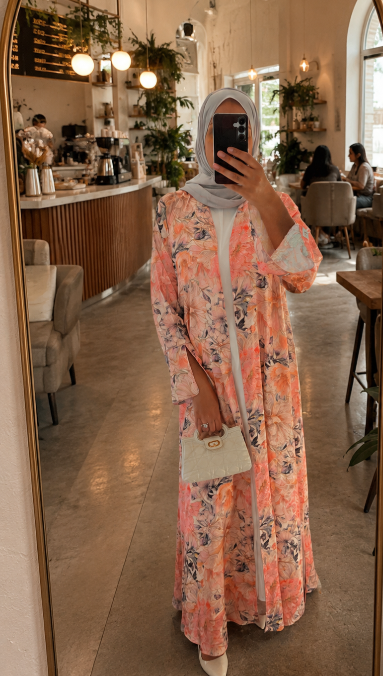Peach Pie Abaya